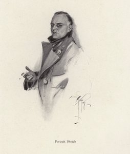 Portrét muže kouřícího cigaretu (litho) od Harrison Fisher