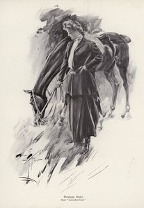 Postava Penelope Drake z románu Soud zbabělosti od George Barra McCutcheona (litho) od Harrison Fisher