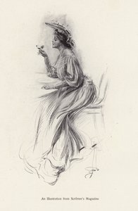 Žena s pitím (litho)