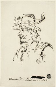 Hlava kavalíra od Harrison William Weir