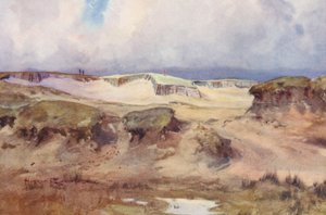 Golfová hřiště: Westward Ho! (barevná litografie)