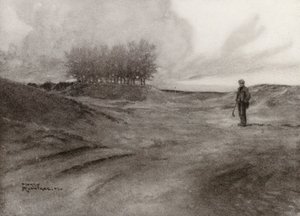 Golfová hřiště: Wimbledon, on the common (litografie)