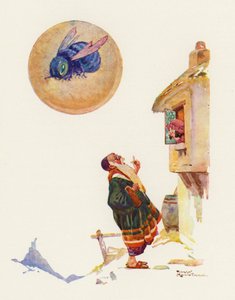 Drak na Měsíci (barva litho)