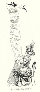 Americké menu (litografie)
