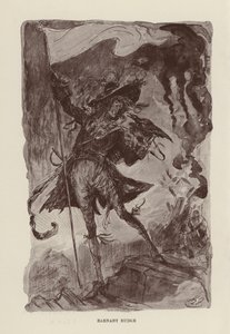 Ilustrace k Barnabymu Rudgeovi od Charlese Dickense (litografie)