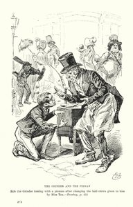 Ilustrace k románu Dombey a syn Charlese Dickense (litografie)