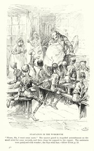 Ilustrace k Oliveru Twistovi od Charlese Dickense (litografie)