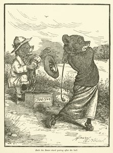 Medvědi hrají golf (barva litho)