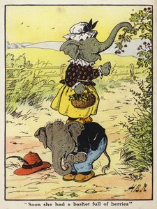 "Brzy měla košík plný bobulí" (barva litho) od Harry B Neilson
