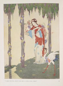 Cradle-Song. "Přináším pro tebe, třpytící se rosou,   malý krásný sen" od Harry Clarke