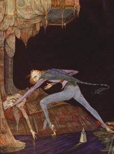 Edgar Allan Poe: Vykřikl jednou, jen jednou (barevná litografie) od Harry Clarke