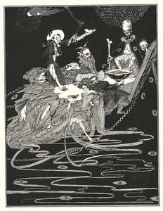 Edgar Allan Poe: Král Škůdce (litografie) od Harry Clarke