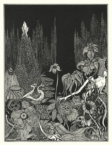 Edgar Allan Poe: Mlčení (litografie) od Harry Clarke