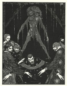 Edgar Allan Poe: Černá kočka (litografie) od Harry Clarke