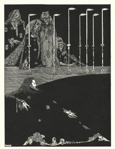 Edgar Allan Poe: Jáma a kyvadlo (litografie) od Harry Clarke