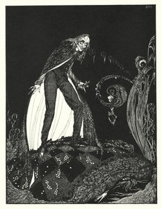 Edgar Allan Poe: Vyprávěné srdce (litografie) od Harry Clarke