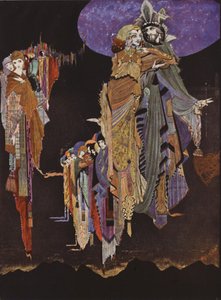 Edgard Allan Poe: The Colloquy of Monos and Una (barevná litografie) od Harry Clarke