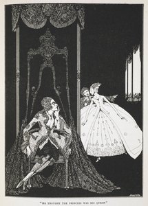 "Myslel si, že princezna je jeho královna." Ilustrace k příběhu, 