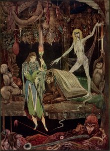 "Methinks, a Million Fools in Choir / are Raving and Never Tire", ilustrace z Fausta od Goetha, přeložil John Anster od Harry Clarke