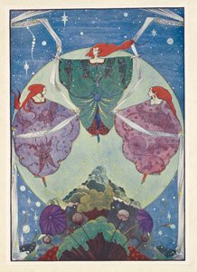 Elfí kopec. Tančili se šálami, které byly utkány z mlhy a měsíčního svitu. od Harry Clarke