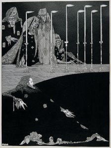Pit and the Pendulum, cca 1923 (pero a inkoust) od Harry Clarke