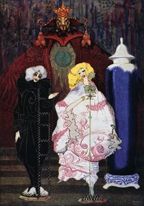 Pastýřka a kominík, pohádka Hanse Christiana Andersena (1805-1875), ilustrace Harry Clarke (1890-1931) od Harry Clarke