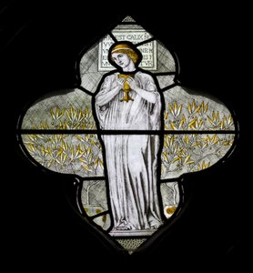 Minley, St Andrew, James Powell & Sons, Harry Ellis Wooldridge, Charita, 1870 od Harry Ellis Wooldridge