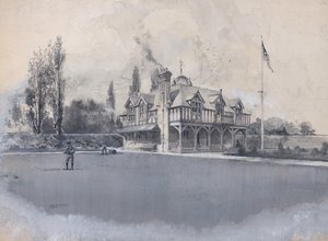 Atletický klub na Bowling Green, ca. 1900.