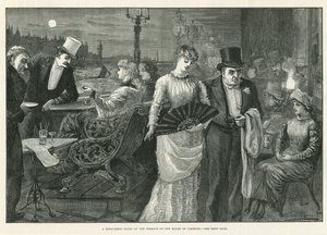 Letní noc na terase Dolní sněmovny od Harry Furniss
