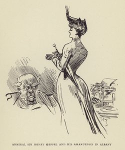 Admirál sir Henry Keppel a jeho amanuensis v Albany od Harry Furniss