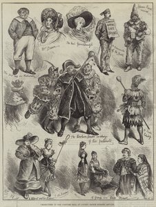Postavy v Costume Ball v Colney Hatch Lunatic Asylum od Harry Furniss