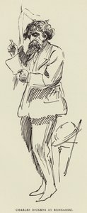 Charles Dickens na zkoušce od Harry Furniss