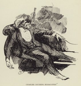 Charles Dickens vyčerpaný od Harry Furniss