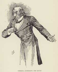 Disraeli oslovuje sněmovnu od Harry Furniss