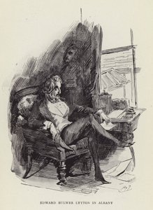 Edward Bulwer Lytton v Albany od Harry Furniss