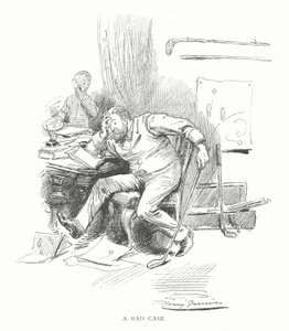 Golf: špatný případ (litho) od Harry Furniss