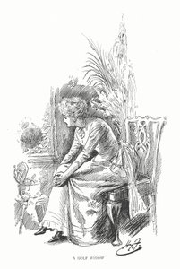 Golf: Golfová vdova (litho) od Harry Furniss
