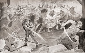 Ilustrace pro román Charlese Dickense A Příběh dvou měst od Harry Furniss