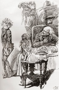 Ilustrace pro Charlese Dickense The Old Curiosity Shop od Harry Furniss