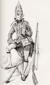 Ilustrace k románu Charlese Dickense Barnaby Rudge od Harry Furniss