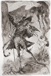 Ilustrace k románu Charlese Dickense Barnaby Rudge od Harry Furniss