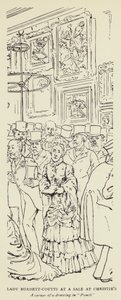 Lady Burdett-Coutts ve výprodeji v Christies od Harry Furniss