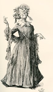 Teta pana F.. Ilustrace Harryho Furnisase pro román Charlese Dickense Little Dorrit, z vydání, publikoval 1910. od Harry Furniss