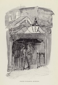 Severní vchod, večer od Harry Furniss