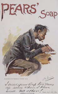 Hruškové mýdlo, dopis o schválení (barevné lito) od Harry Furniss