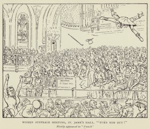 Zasedání k volebnímu právu žen, St James Hall, Vyrazte ho! od Harry Furniss