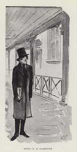 Mladý W E Gladstone od Harry Furniss