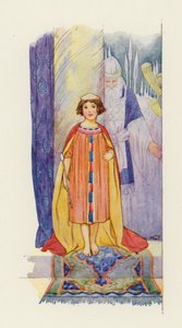 Lidé opět křičeli: "Bůh ochraňuj krále!" (barevná litografie) od Harry George Theaker