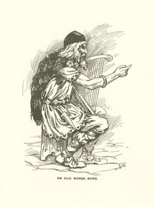 Staroseverský bard (rytina) od Harry George Theaker