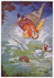 Ilustrace k Donu Quijotovi (barevná litografie) od Harry George Theaker